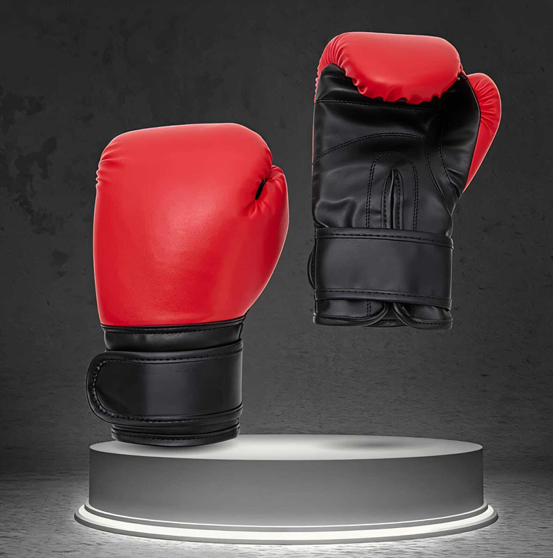Monika Sports Training Handwrap (Tape) Boxing Gloves(Black)