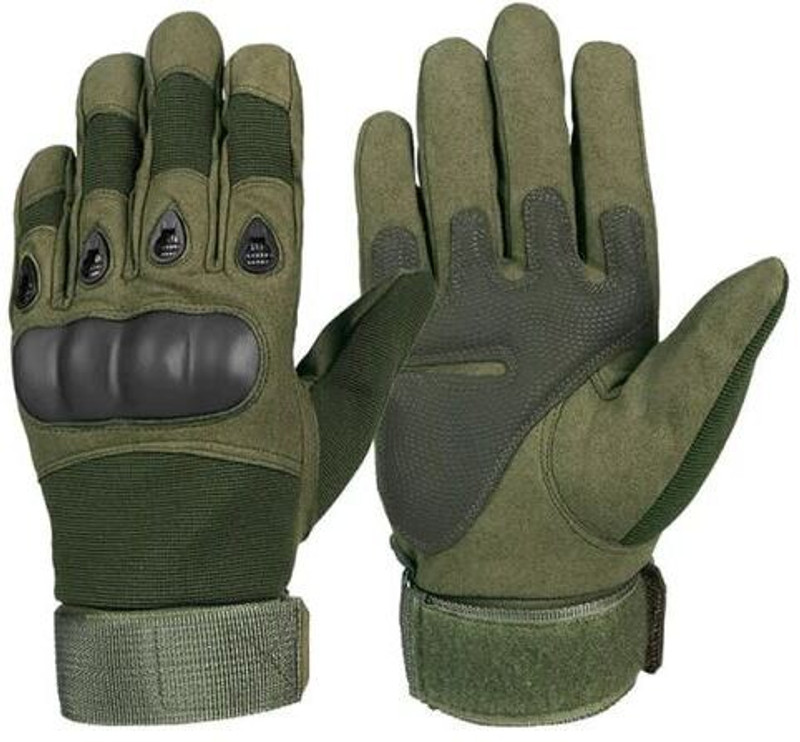 JUSTIFIT Riding, Cycling, Mountain Bike, Full Finger Anti-Slip Gloves Riding Gloves Gym & Fitness Gloves(Green)