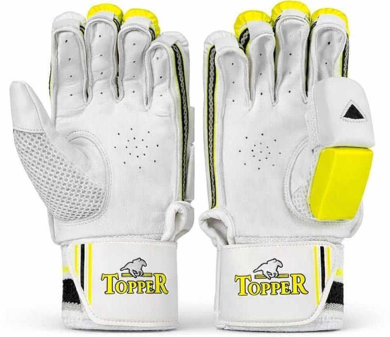 NLW Topper Cricket Batting Gloves Batting Gloves(White)