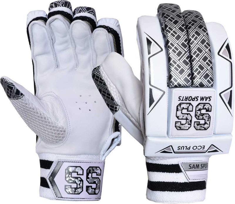 SAM SPORTS ECO PLUS GREY Batting Gloves(Grey, White, Silver, Black)