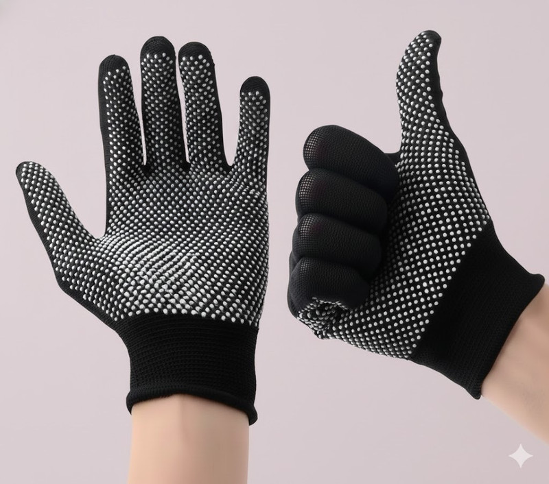 vinox Pro Shield Hard Tennis Batting Gloves Batting Gloves(Black)
