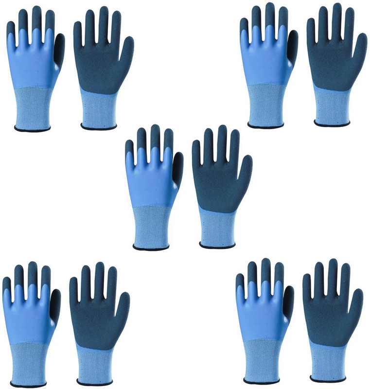 Masox Store Multipurpose Heavy-Duty Reusable Washable Coated Work Safety Hand Gloves K1 Climbing Gloves(Sky Blue)