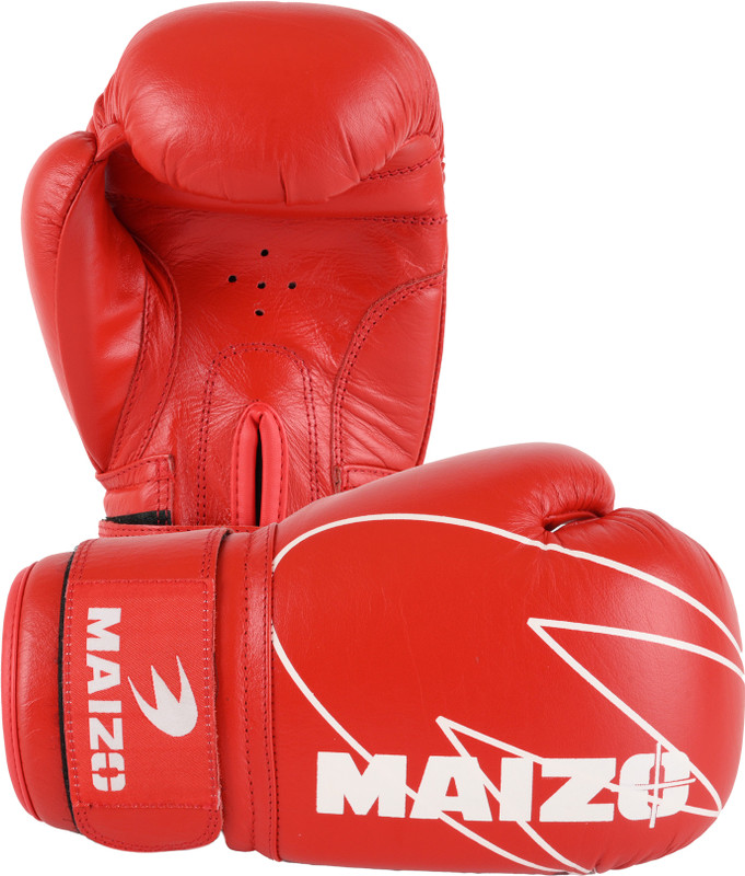MAIZO Competition Style Leather Moulded Boxing Gloves Boxing Gloves(Blue) Boxing Gloves(Blue)