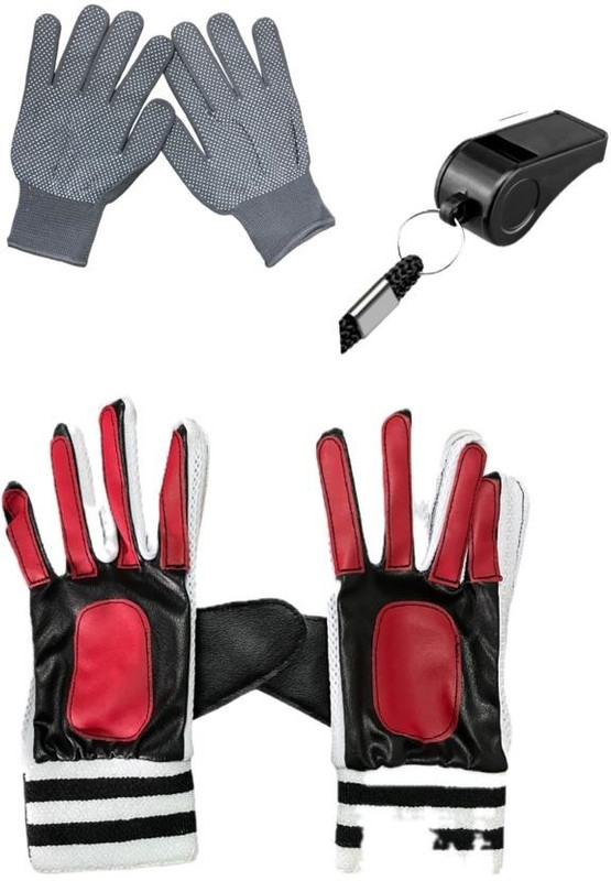 SSG Supreme Fit Football Keeper Gloves with Inner Layer & Referee Whistle Combo Goalkeeping Gloves(Multicolor)