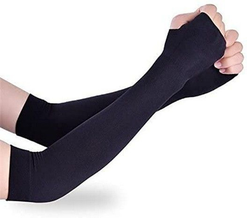 Shandil CoolArm Sleeve Perfect for Cycling, Driving, Running, Basketball, Football Cycling Gloves(Black)