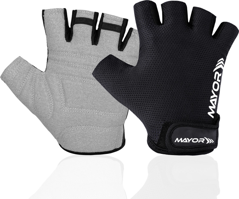 MAYOR Shield , Workout , Super Hand Grip For Men & Women Gym & Fitness Gloves(Grey, Black)
