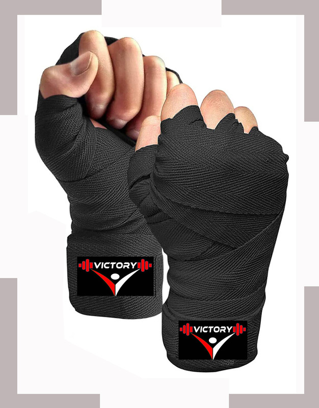 VICTORY Wrap Gym & Fitness Gloves(Black)