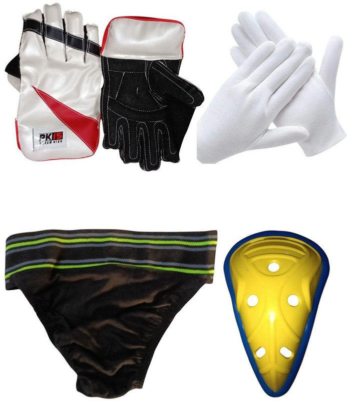 MFGF Cricket Protection Kit for Wicket Keepers | Gloves, Inners & El Guard Set Wicket Keeping Gloves(Multicolor)
