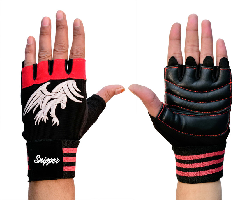 Rocket Sales Fitness Gym Gloves for Weightlifting, Crossfit, Fitness ( BODY B RED )_1089 Gym & Fitness Gloves(Red, Black)