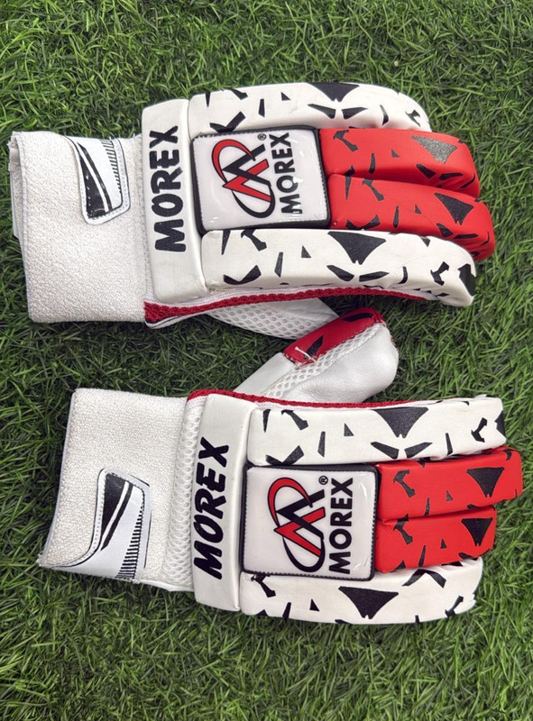 Morex Goalkeeper Gloves Batting Gloves(White, Red)