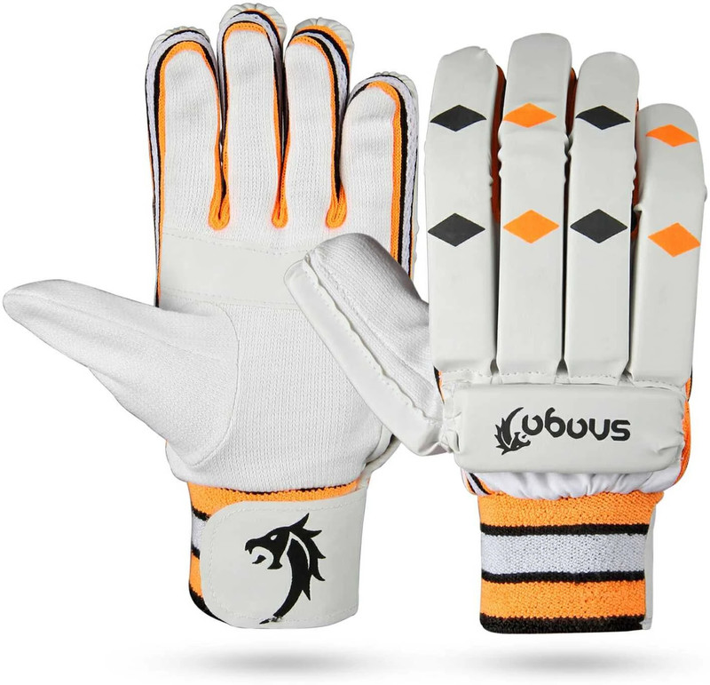 Snaga School Cricket Batting Gloves for beginners(10-13 years) Batting Gloves(White)