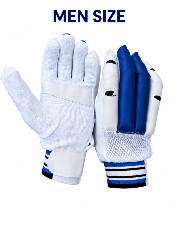 SRD Cricket Batting Gloves for Men Blue & White Batting Gloves(Blue, White)