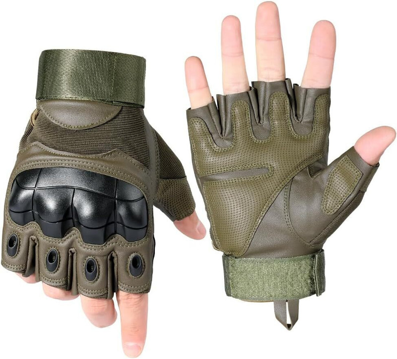 SwiftFist Half Finger Tactical Gloves Military Shooting Hunting Cycling And Fitness Gloves Gym & Fitness Gloves(Green)