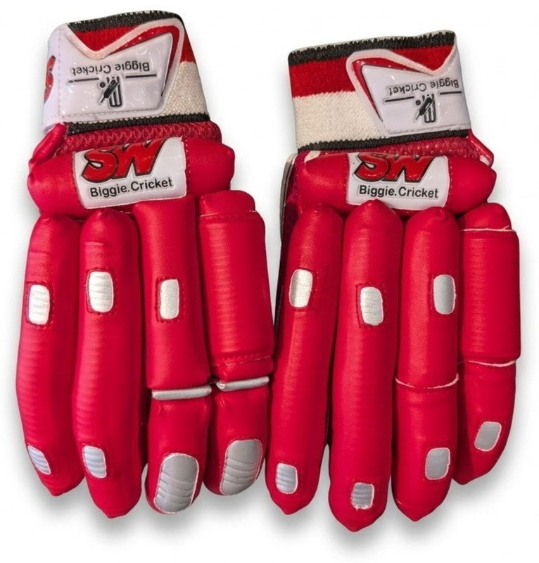 SPORTSWORLD Biggie Cricket Batting Gloves (Red) Batting Gloves(Red)