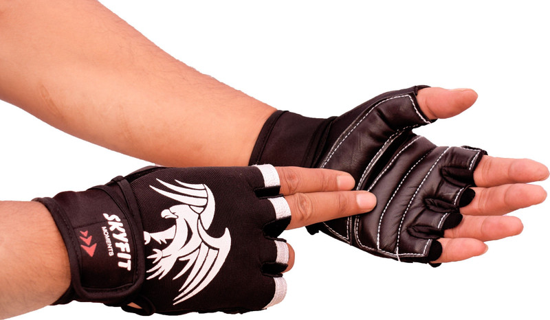 Life Feel EAGLE PRINT TRENDING GYM GLOVES Skating Gloves(Black)