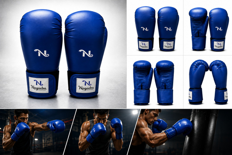 Nagaebu PU Molded Leather Boxing Gloves | Training & Sparring Gloves Boxing Gloves(Red)