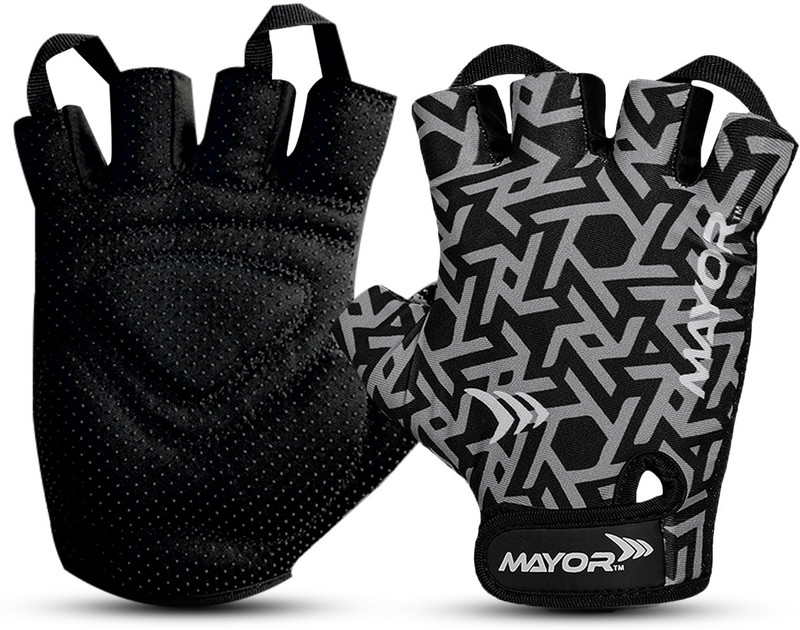 MAYOR Venus Gym Gloves, Weight Lifting Gloves (Free Size) For Men & Women Gym & Fitness Gloves(Grey/Black)