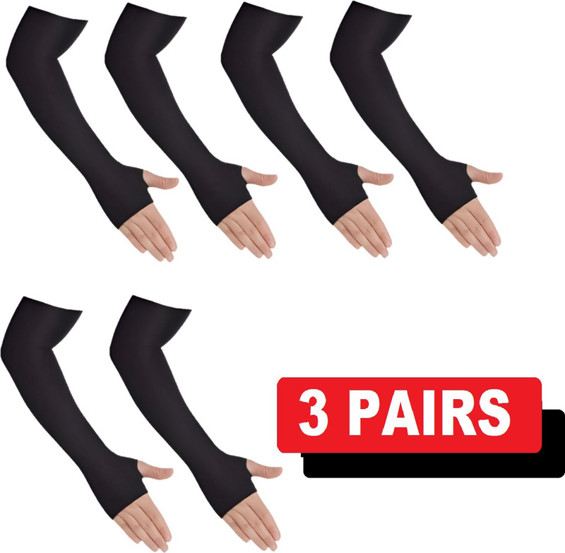 HOUSE OF COMMON black arm sleeve-3, Cycling Gloves(Black)