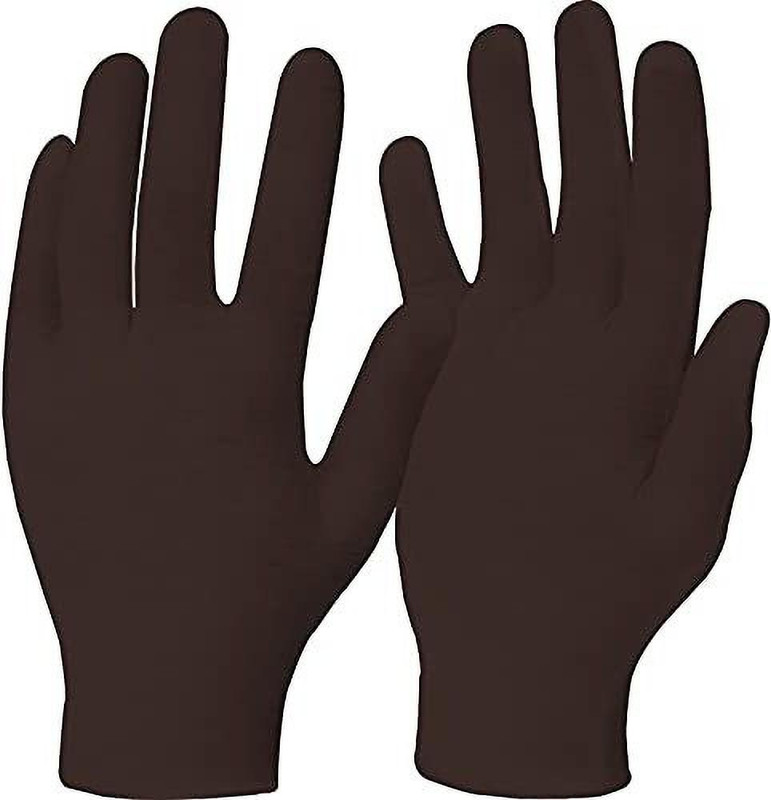 HOSVIN Women's/Men's Cotton Sun burn Protection Double Layered Gloves Riding Gloves(Brown)