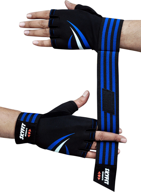 SKYFIT Gym glove, Sport Glove, Hand Glove, Riding Glove Gym & Fitness Gloves(Black White)