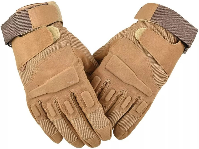 HOUSE OF COMMON Breathable Touch Screen Military Airsoft Outdoor Full Finger Tactical Gloves Gym & Fitness Gloves(Brown)