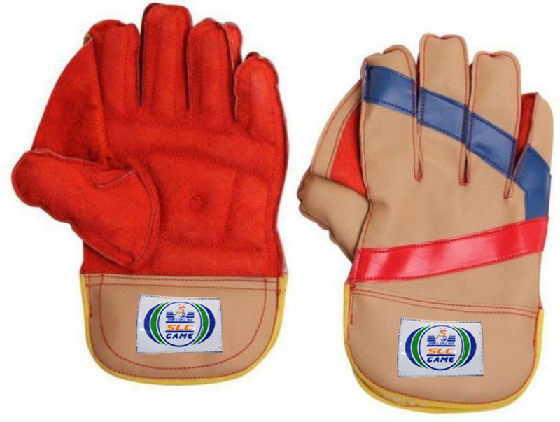 SLC Wicket Keeping Gloves Wicket Keeping Gloves(Beige, Red)