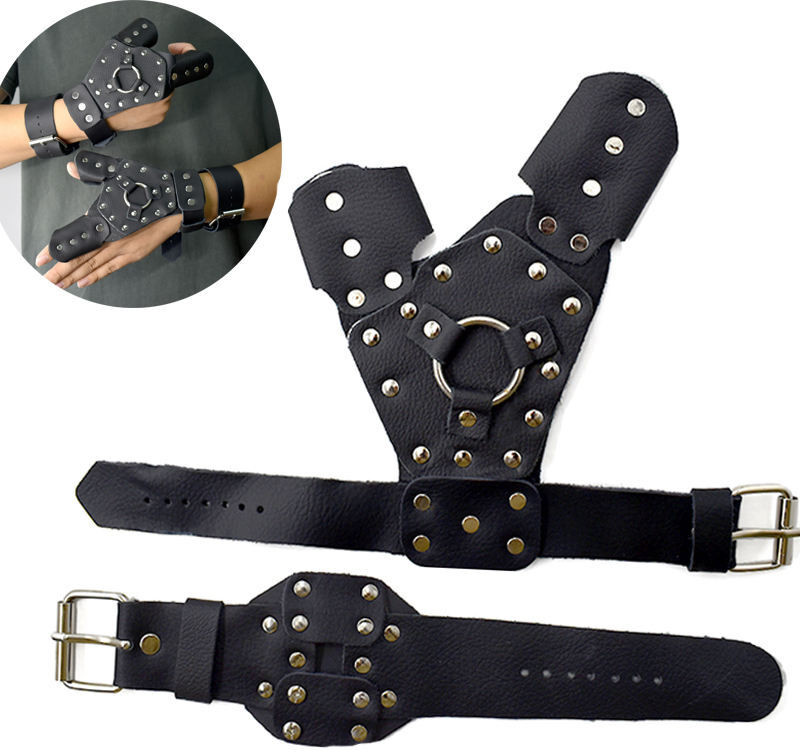 Marksman Fishing Slingshot Right Hand Wrist Guard Hand Guard Gulel Safety Accessories Archery Gloves(Black)
