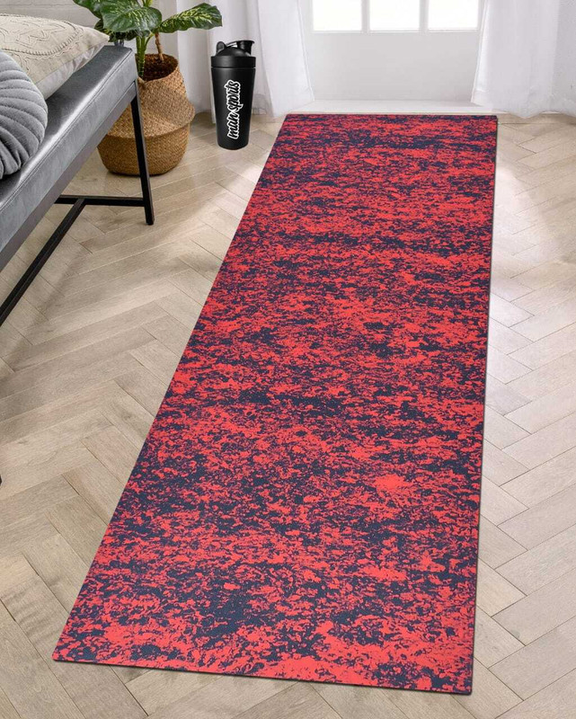 EXOTICE Red-Blue Gesture Reversible Rubber Yoga Mat 4MM Thickness 4 mm Yoga Mat