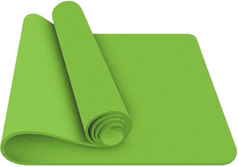 HACKERX Yoga Mat for Gym Workout and Yoga Exercise with 4mm Thickness for Men & Women Green 4 mm Yoga Mat