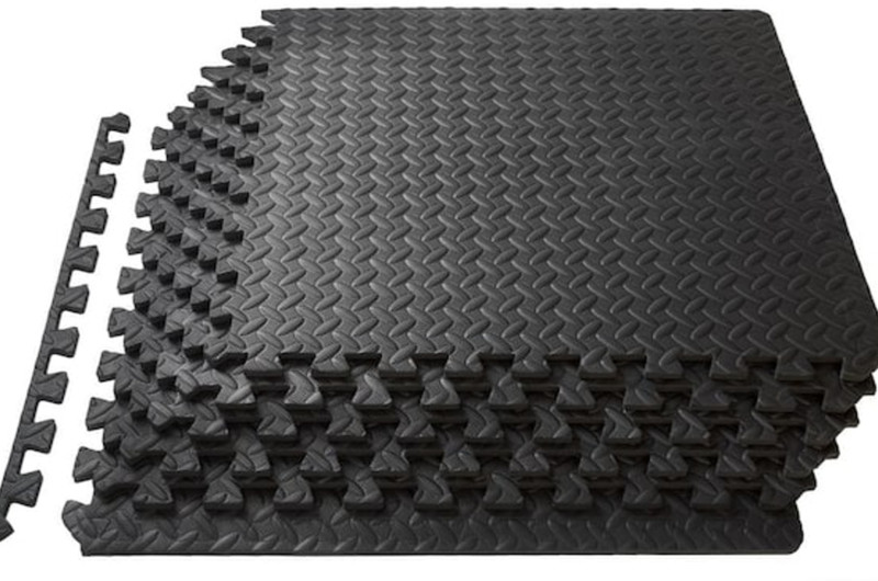 Despacito 4pcs Puzzle carpet for floor Gym Floor Mat for Home puzzle floor mat washable Black 25.4 mm Exercise & Gym Mat