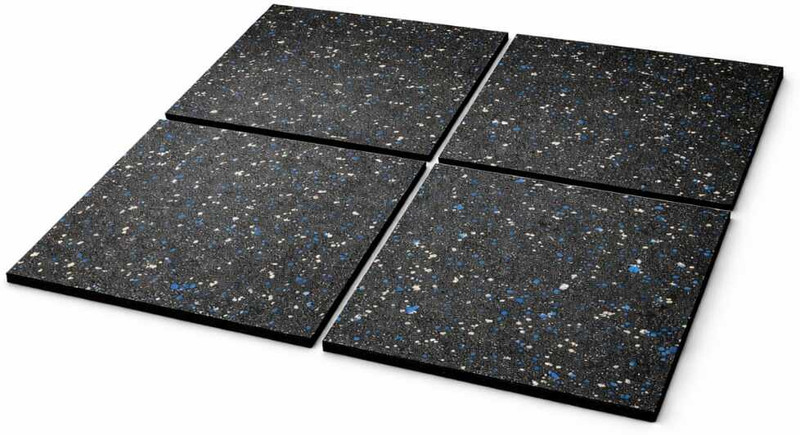 NLW RUBBER GYM MAT 10MM (SET OF 4) Black 10 mm Exercise & Gym Mat