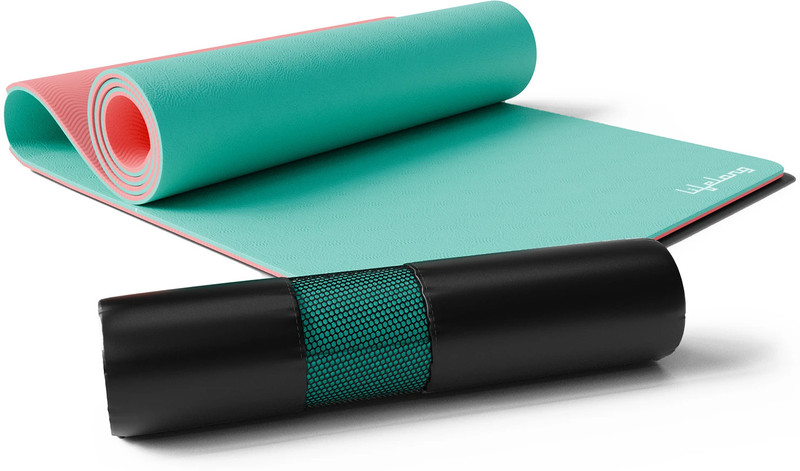 Lifelong Dual Color TPE Material Yoga Mat Sea Green/ Pink