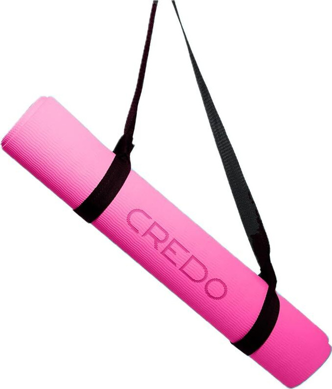 CREDO Anti Skid Yoga Mat for Gym, Workout, Exercise - 6MM Pink 60 mm Yoga Mat