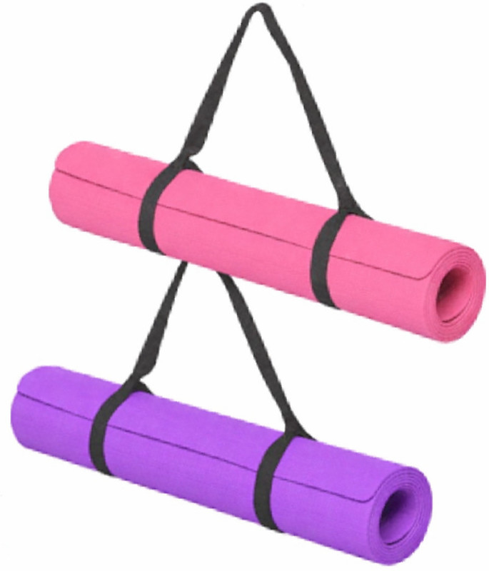 FLYLITE 2 Yoga Mat 4mm Anti-Slip Yoga Mat for Yoga Exercise Purple, Pink 4 mm Yoga Mat