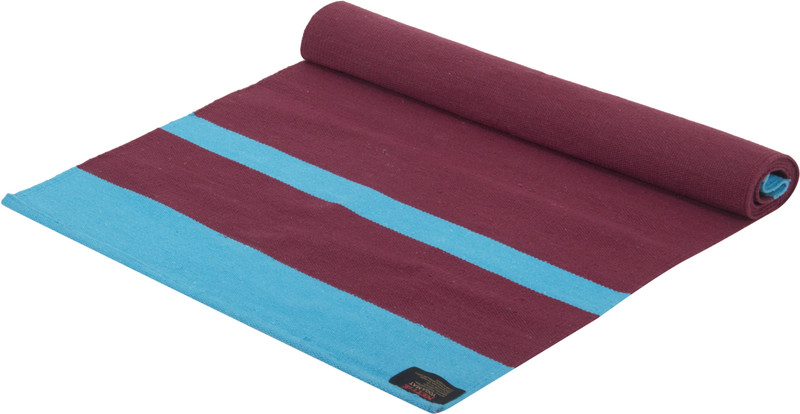 NETTIE 100% Handloom Cotton Yoga Mat (Size - 76 X 183 cm,Carry Bag included) Blue 4 mm Yoga Mat