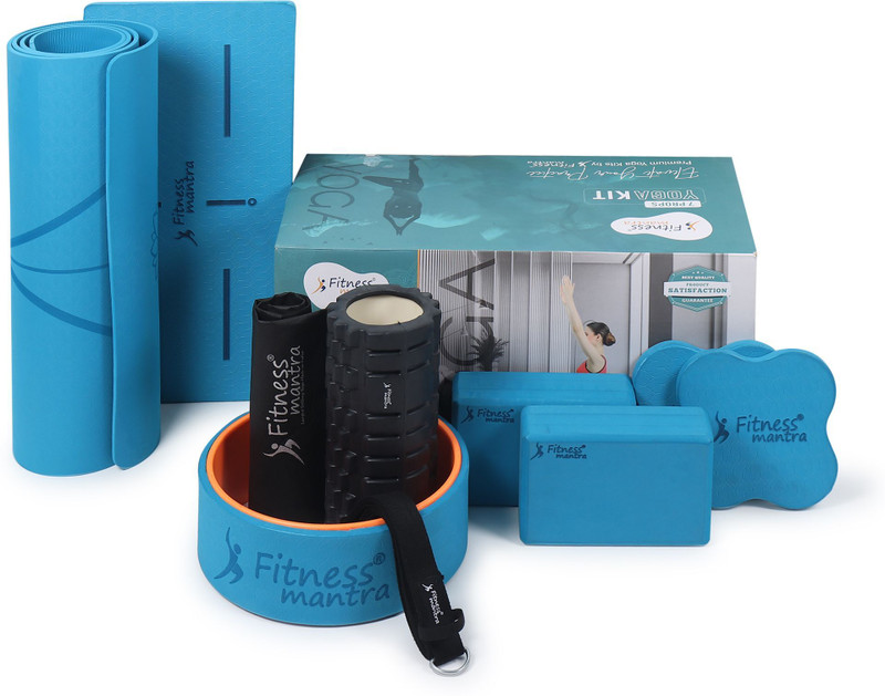 Fitness Mantra Premium 7 Props Yoga Kit With TPE 6 mm Yoga Mat