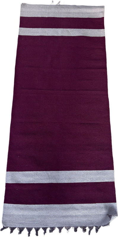 NANDAVAN CottonYogaMat_Purple Purple, White, Grey 50 mm Yoga Mat