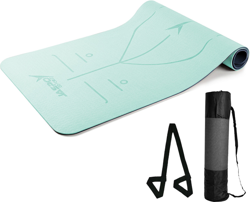 Jaspo Non-Slip Ease Yoga Mat – Durable, Lightweight, Perfect for Yoga & Home Gym Blue 6 mm Yoga Mat