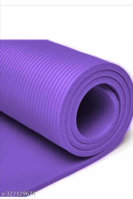 laxmi traders 4MM Thick, Light Weight with Anti-Slip Dual Side Embossed Yoga Mat Purple 4 mm Yoga Mat