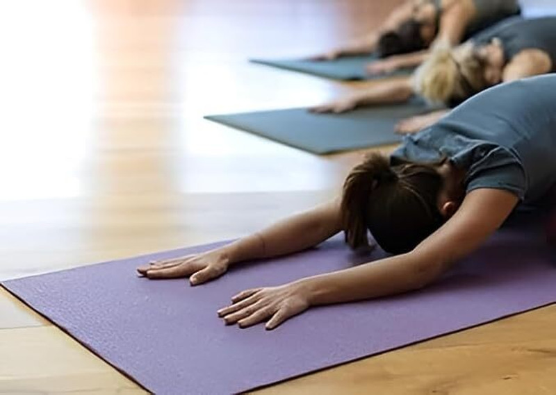 LTMATS Yoga Mats for Women and Men EVA Material with Strap, Extra Thick Exercise Mats Purple 4 mm Yoga Mat