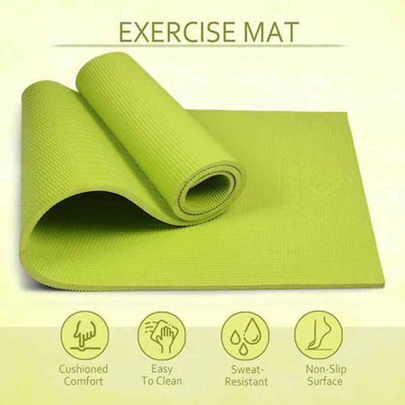 Radhika e commerce Green Eva Yoga Mat, 6 MM Yellow 6 mm Yoga Mat