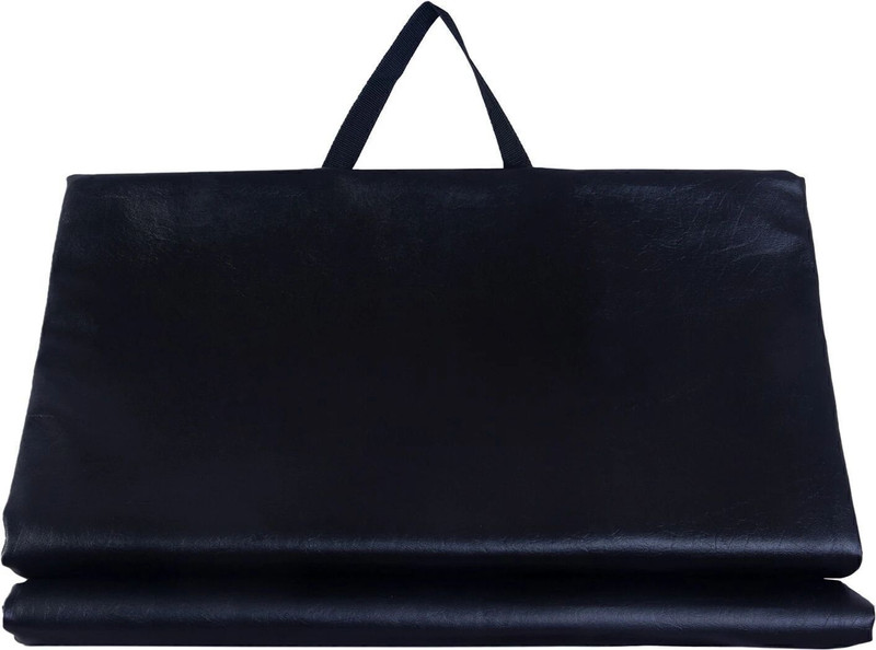 Vaquita Anti Skid PU Leather Extra Thick Large Fitness/Yoga Mat with Carrying Strap Black 13 mm Yoga Mat