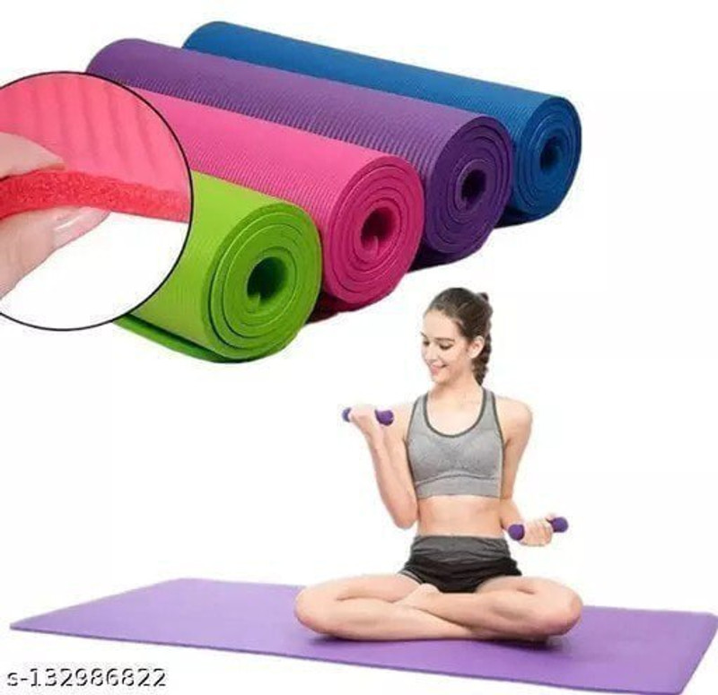 JDRMEDI Yoga Mats for Women And men (4mm) (MULTICOLOR) Multicolor 4 mm Yoga Mat