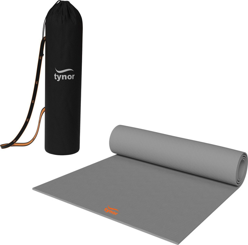 TYNOR Yoga Mat TPE, Grey, 6MM, 1 Unit Grey 6 mm Yoga Mat