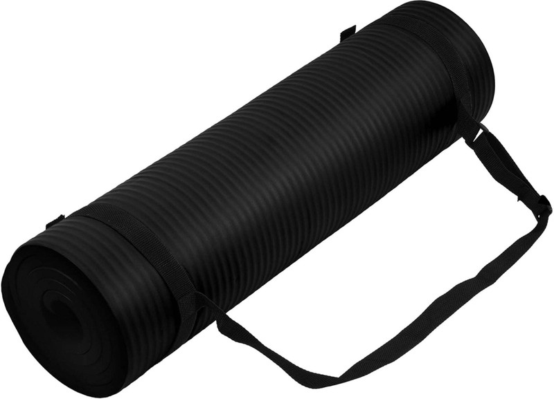 LTMATS 4mm Black Yoga Mat, Anti Skid, Home Exercise, Gym workout for Man/Women mat Black 4 mm Yoga Mat