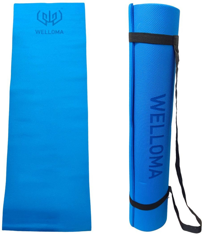 WELLOMA Yoga Mat with Carrying Strap | 4MM 4 mm Yoga Mat