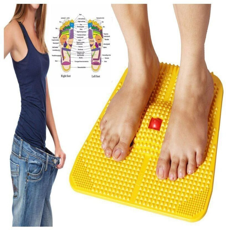 h&d craft SET OF 1 Sport MAT Therapy Energy KF=45 Pain Relief Power Foot Health Deluxe Mats Multicolor, Yellow 2.1 mm Exercise & Gym Mat