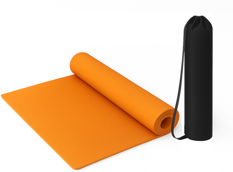 Bikauaa EVA Material Yoga Mat with Carry Bag Eco-Friendly Sport mat for Men and Women Orange 4 mm Yoga Mat