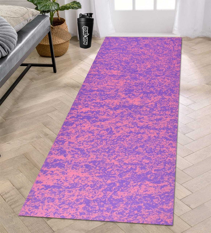 Abhsant Pink Purple Mix Exercise Yoga Mat 4 MM Pink, Purple 4 mm Yoga Mat