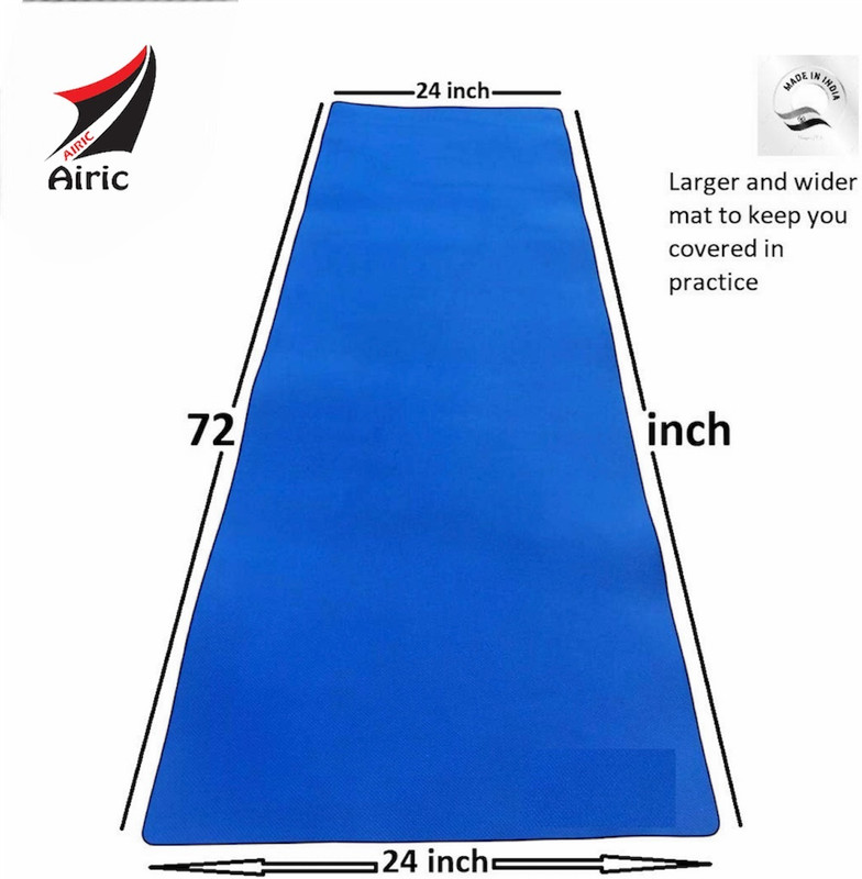 Airic Ripple Anti Skid (24x72 inch) Blue 4 mm Yoga Mat